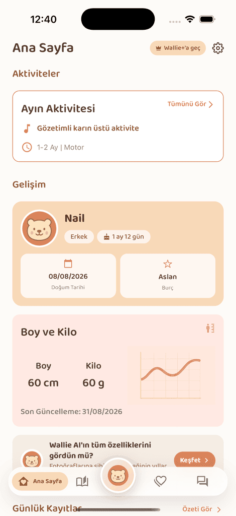 Baby Wallie — Baby-Startbildschirm ekranı