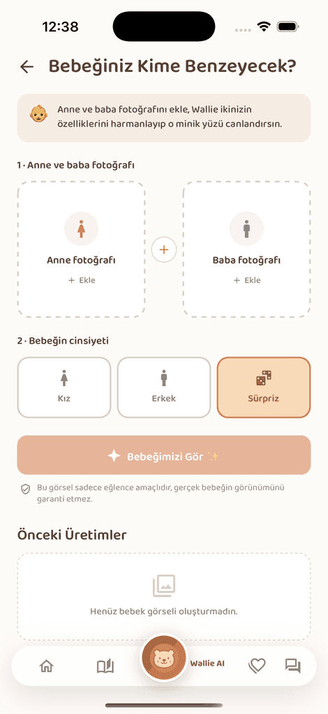 Baby Wallie — Wem wird dein Baby ähneln? ekranı